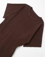 Vestido Largo De Punto Para Mujer MUJER Con Cuello En V Manga Corta Estilo Vintage Patchwork Ajustado Longitud Maxi Para Fiesta - details 4