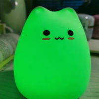 Lámpara Nocturna Para Bebé De Gato Mini Popular 7 Colores Toque Cambio De Color Protección Ocular Luz De Noche Para Dormitorio Regalo Para Niños - details 1