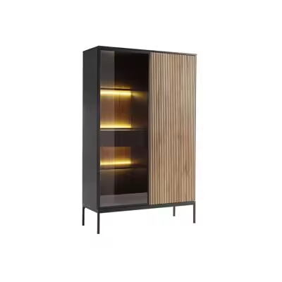Vitrina Lima H100, Muebles ES, Con cajones, Con puertas, 104 x 166 x 39cm - 1