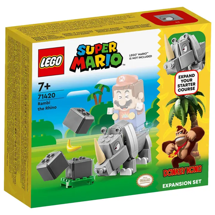 LEGO SUPER MARIO - SET DE EXPANSIÓN:  RAMBI, EL RINOCERONTE, 71420, TIENDA CON LICENCIA OFICIAL - 1