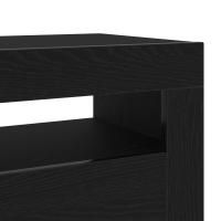 Mueble de TV vidaXL con LED Negro Roble 120x35x40 cm Madera elaborada - details 4