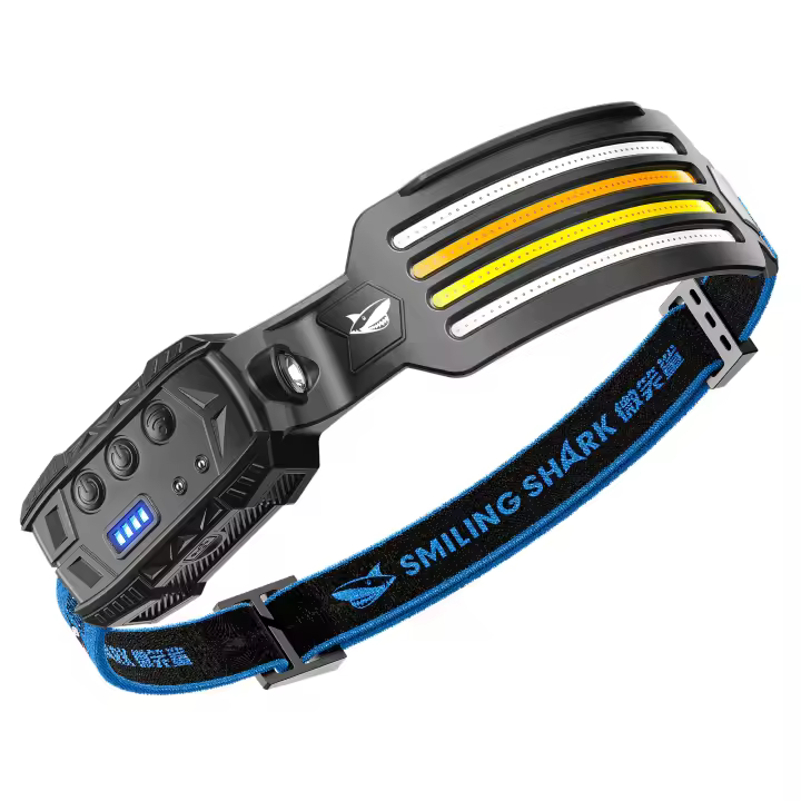 Linterna Frontal TD0125C De Dorsal De Tiburón Sonriente Recargable Impermeable Para Trabajo Nocturno Senderismo - 1