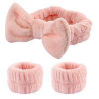 3Pcs Algodón Absorbente Espuma Cabezal Y Muñequera De Spa Para Lavado De Rostro Toalla De Maquillaje Bandas De Cabello Scrunchies Casual Unisex - details 5