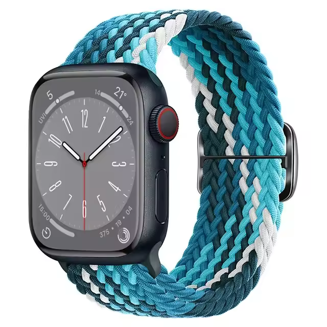 Correa De Pulsera Para Apple Watch Trenzada Solo Loop Elasticidad Nylon 40mm 41mm 44mm 45mm 49mm Compatible Con Series 8 3 SE 6 7 Ultra Para Hombres Mujeres Niños - 1