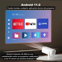Proyector 4K portátil 2024 con Mando a Distancia, Auto Keystone, proyector Inteligente 4K/ 200 ANSI con WiFi 6, BT 5.0, Pantalla de 130 Pulgadas, Giro de 180 Grados, Sistema operativo Android Integrado 11.0 () - details 7