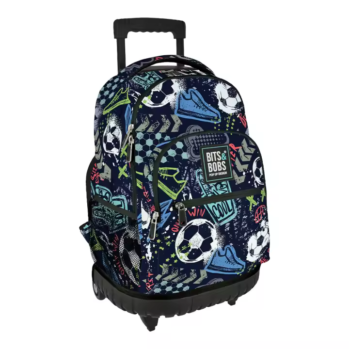 Grafoplás Design - Mochila Escolar 3 Cremalleras y Carrito Integrado. Acolchada. Match - 1
