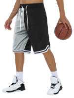 Shorts De Baloncesto Para Hombres Con Patrón Colorblock Y Rayas Secado Rápido Cintura Con Cordón Bolsillos Para Gimnasio Y Running - details 4