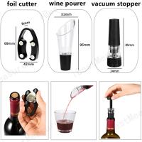 Juego De 4 Accesorios Para Vino Incluye Cortador De Sellado Y Tapón De Vaciado Para Botellas Accesorios De Barra Para Amantes Del Vino - details 0