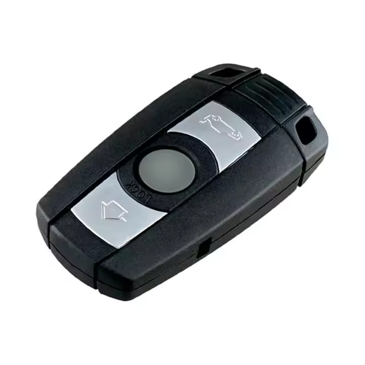 Ociodual Carcasa Llave de Mando 3 Botones Compatible con BMW 1 3 5 Series 120 E60 E61 E70 E81 E87 E90 E91 E92 320 X1 X5 X6 Z4 (Solo Keyless Go), Funda Rígida Shell Case Cover - 1
