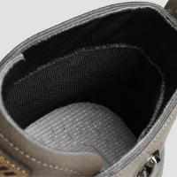 Botas De Cuero Casual Para Hombre Invierno Botas De Trabajo Antideslizantes Alta Top Ankle Biker Zapatos Negros De Diseñador Botines De Tacón Plano Redondos - details 4
