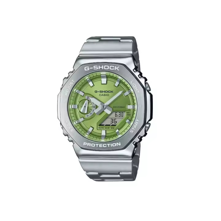 Reloj Casio G-Steel Hombre Verde Lima GM-2110D-3AER - 1