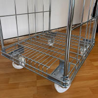 ORION91 Roll Container Industrial Carro Plataforma de 2 Lados en Acero alto 160cm - Diámetro 12cm Mudanza Supermercado Transporte Carga Pesada- SpazioLuzio - details 1