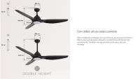 CREATE - Ventilador de Techo 90W Silencioso XL Ø163 cm - 3 velocidades - Sin WiFi - WIND SAIL - details 4