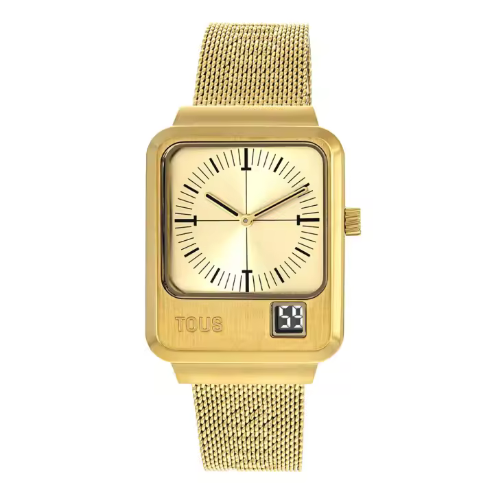 Reloj Tous Analógico y Digital con brazalete de acero IPG dorado MARS 300358011 - 1