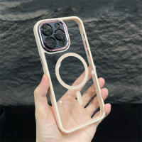 Funda De Carga Inalámbrica Magnética De Acrílico Transparente Para iPhone 16 15 14 plus 13 12 pro Max Resistente a Golpes Y Choques Cubierta Rígida Hybrída - details 17