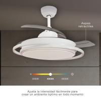 Ventilador DC de Techo LED Garsaco Bauala 107 CM, 3 Tipos de Luz, Control Remoto, Blanco - details 2
