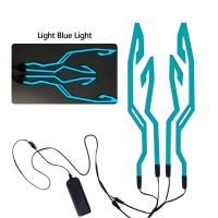 Casco De Motocicleta Con Luz LED Impermeable Y Cold Light 4-en-1 Con Etiqueta EL Accesorios Para Ciclismo Nocturno Para Hombres Material Polyester - details 9
