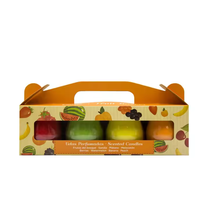 Pack 4 velas vaso yogurt con aromas frutales(VM-014) - 1