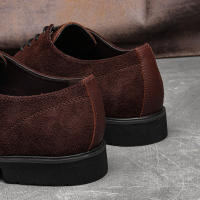 Zapatos Derbys Para Hombre De Cuero Genuino Ultraligeros Y Cómodos Moda Casual Negro Talla True Fit Material De Suela De Goma - details 14