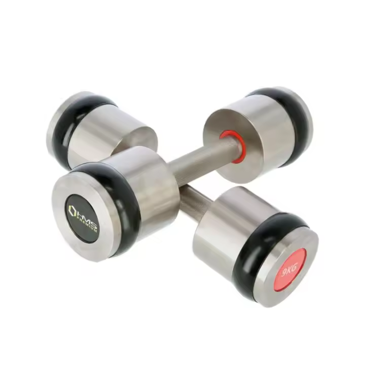Mancuernas cromadas 2x9 kg elementos de silicona HMS Premium HH09 - 1