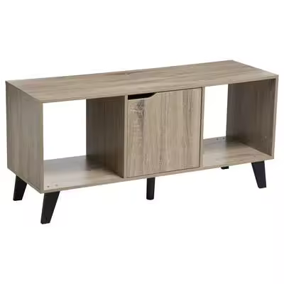 Factory Cuadros - Mueble de TV Natural Adofo - Dimensión del Producto: L. 100 8 X P. 32 5 X H. 47 Cm - Estilo Natural - Espacio de Almacenamiento - Diseño Moderno - Fácil Montaje - 1