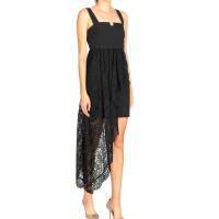 Vestido Liu Jo negro ,para mujer talla 42 italiana ,color negro asimetrico - details 0