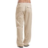 Pantalones De Lino Para Hombre Estilo Casual Con Varios Bolsillos Corte Recto Ligero De Peso Transpirable Para Primavera Otoño Verano Disponible En 5 Colores - details 13