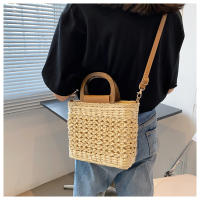 Bolso de Mujer JIOMAY 2023 Verano Bolsos de Mano de Diseñador Bolso de Hombro de Playa con Mango de Madera Cierre de Cordón Tejido de Poliéster - details 29