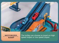Juguete Interactivo De Dinosaurio Para Niños Coche De Ferrocarril Eléctrico Con Parking Y Aventura Juego De Construcción Mecánico Para Cerebro - details 6
