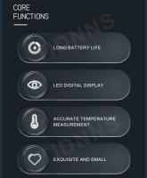 Termómetro Digital Para Acuario Autoadhesivo LCD Mini Para Tanque De Peces Con Cambio Automático De Escala ℃/℉ Rango 0-90℃ - details 1