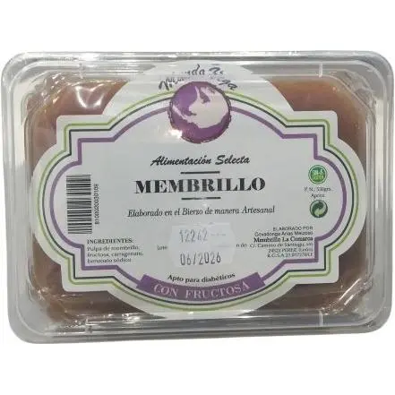Membrillo Artesano Mundo Vega SIN AZÚCAR (Bierzo) tarrina 600gr aprox. (Pack 3 tarrinas) - 1