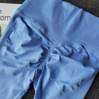 Leggings De Yoga Sin Costuras Para Mujer Fitness Quick Dry Pantalones Deportivos De Push up Cintura Alta Sólida De Nylon Y Spandex - details 3