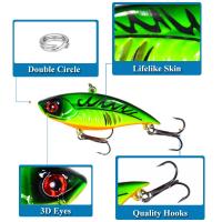 Pack 5 Señuelos Fishing Minnow 5cm/11G-Cebos Artificiales Duros para Lucio, Spinning en Mar y Río, Carnada 3D Realista - details 1