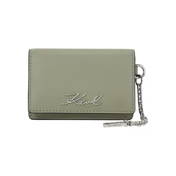 Tarjetero KARL LAGERFELD K/Signature con Cadena Color Verde - 1