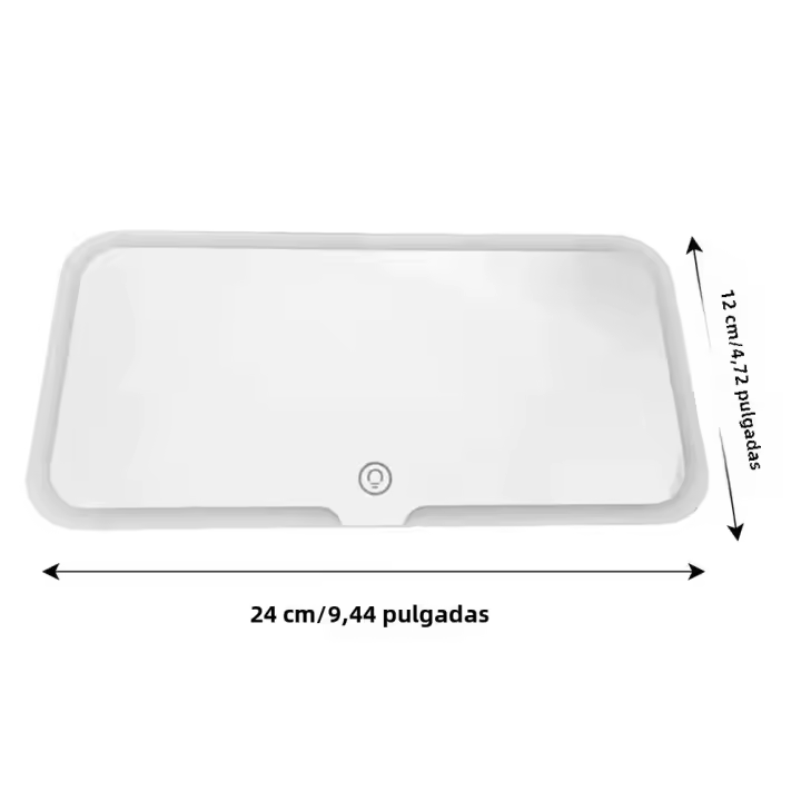 Espejo De Maquillaje Para Coche Con 3 Modos De Luz Y 60 LEDs Espejo De Vestíbulo Recargable ABS Aluminio Para Interiores De Coche - 1