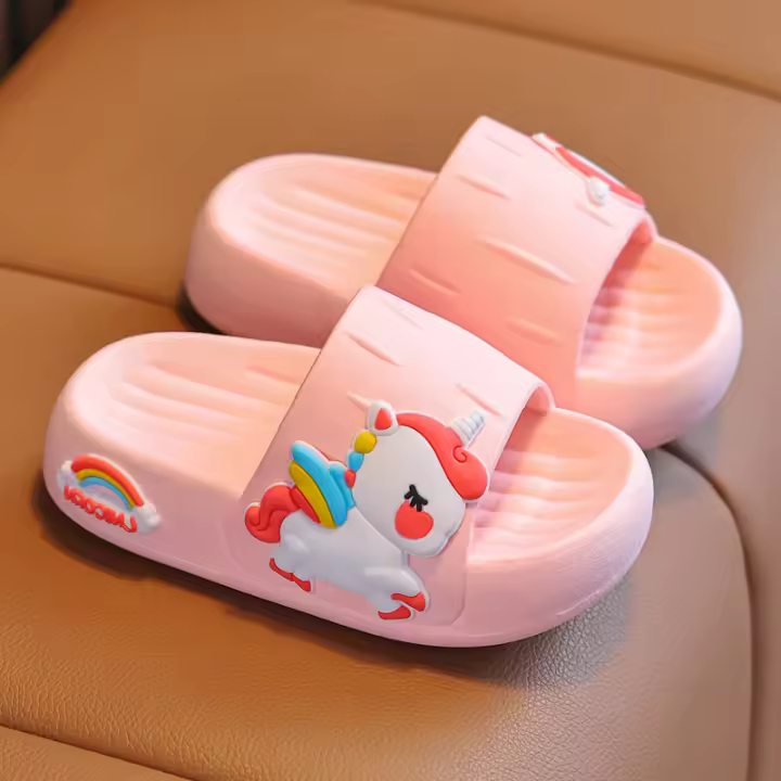 Zapatillas De Verano Para Niñas Con Diseño De Unicornio Antideslizantes Y Antigolpes Para El Hogar Y Baño Talla 2-8 Años - 1