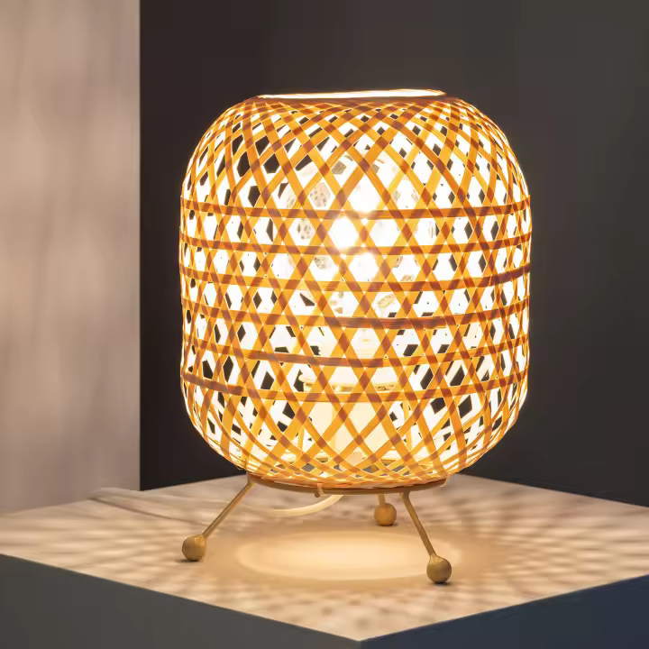 Ledkia Lámpara de Mesa Bambú Chia Natural - 1
