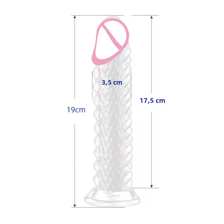 Dildo Realista De Goma Con Ventosa Para Mujeres Estimulador De Clítoris Y Masturbador Vaginal Juguetes Sexuales Para Lesbianas Tamaño 19cm X 3.5cm - 1