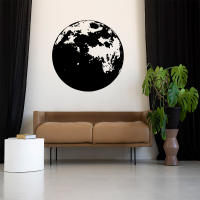 Pegatina De Pared Creativa De Luna Vinilo Arte Para Decoración De Hogar Apto Para Habitaciones De Niños Adhesivo Removible Impermeable Decoración Para Pared Sala De Estar Dormitorio - details 4