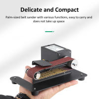 Mini Lijadora De Cinta Eléctrica 250W Máquina De Pulido Y Lijado Para Bricolaje Madera Y Afilador De Cuchillos Con 7 Velocidades Ajustables - details 5