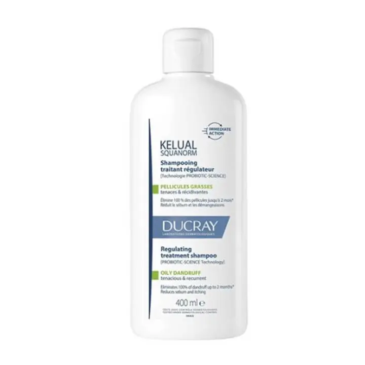 Ducray Kelual Squanorm Champú Regulador Caspa Grasa 400 ml - 1