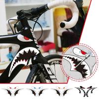 Pegatina De Bicicleta Impermeable Para Tubo De Prensa Decorativa Y Antigolpes Para MTB Y Carretera Pegatina De Máscara De Tiburón Para Motocicleta - details 8
