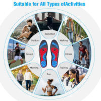 Plantillas De Pie Unisex Con Terapia Magnética Y Acupuntura Orthopédicas Soporte Arco Para Plantar Fasciitis Inodora Transpirables Para Zapatos - details 2