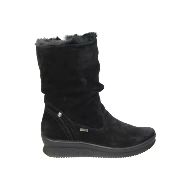 IMAC | Botines Impermeables IMAC para Mujer – Botines de Piel en Color Negro – Botín con Cremallera – Con Borreguito – De Piel – Waterproof – Para Invierno – Cómodos – Versátiles – Modelo 456849 - 1
