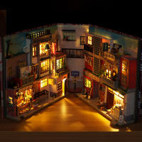 Kit De Puzzle 3D De Madera Librería DIY Estante De Libros Miniatura Casa De Muñecas Modelo De Construcción Para Decoración Del Hogar - details 8