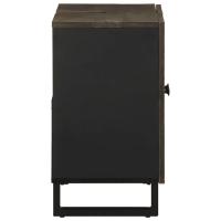 vidaXL Mueble para lavabo de madera maciza de mango negro 62x33x58 cm - details 2