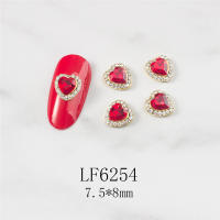 5PCS Decoración De Uñas Con Diamantes Corazones Cheering Accesorios Redondos Para Manicura Arte De Uñas Moda - details 4