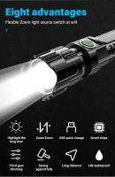 Linterna Táctica LED De Alta Potencia 2000LM Con Pantalla Y Luz USB Para Camping Pesca Emergencia Recargable Zoom - details 1