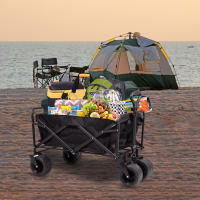 S7 STAR Carro Plegable para Jardín, Carro Transporte con Rueda Grande, Carrito Playa con Asa Telescópica, Carretilla Jardín con Lona Extraíble, Carro Camping Multiuso con Bolsa Transporte,  Carrito Multiusos Ideal Playa, Compra, Jardín o Camping - details 4