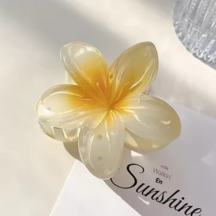Pinza Para El Cabello De Acrílico Grande Con Diseño De Flor Gradient Para Mujeres Accesorio De Moda De Barretta Estilo Caracol Decorativo Para Fiestas Y Uso Diario - 1